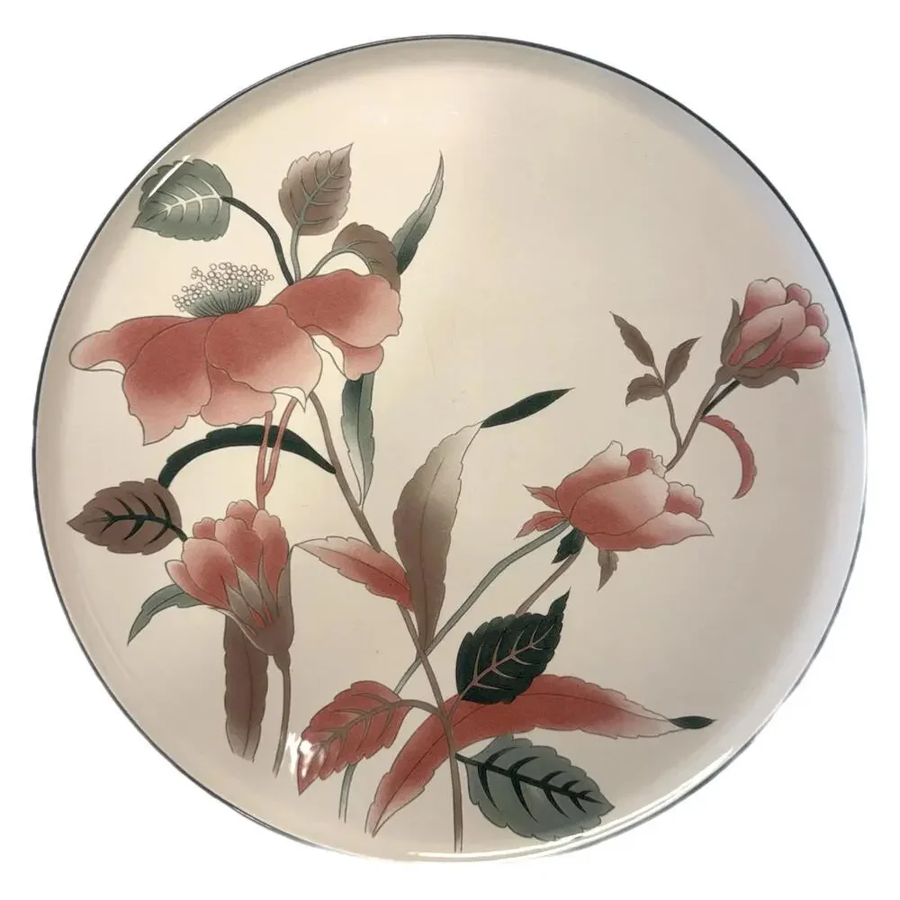 Mikasa Silk Flowers Cake Serving Plate / Round Platter / Chop Plate – FX003